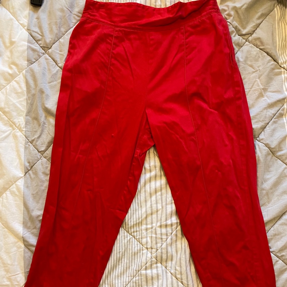 LAURA BYRNES HIGH WAISTED CROPPED TROUSERS
